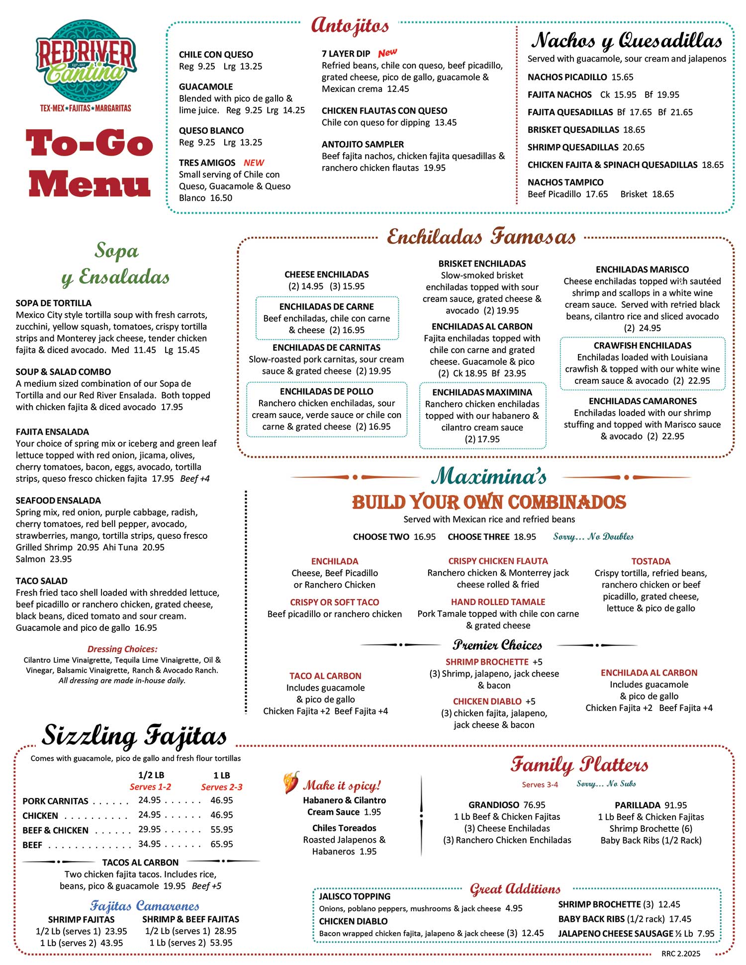 To Go Menu